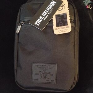 True Religion Black Belt Bag for Men